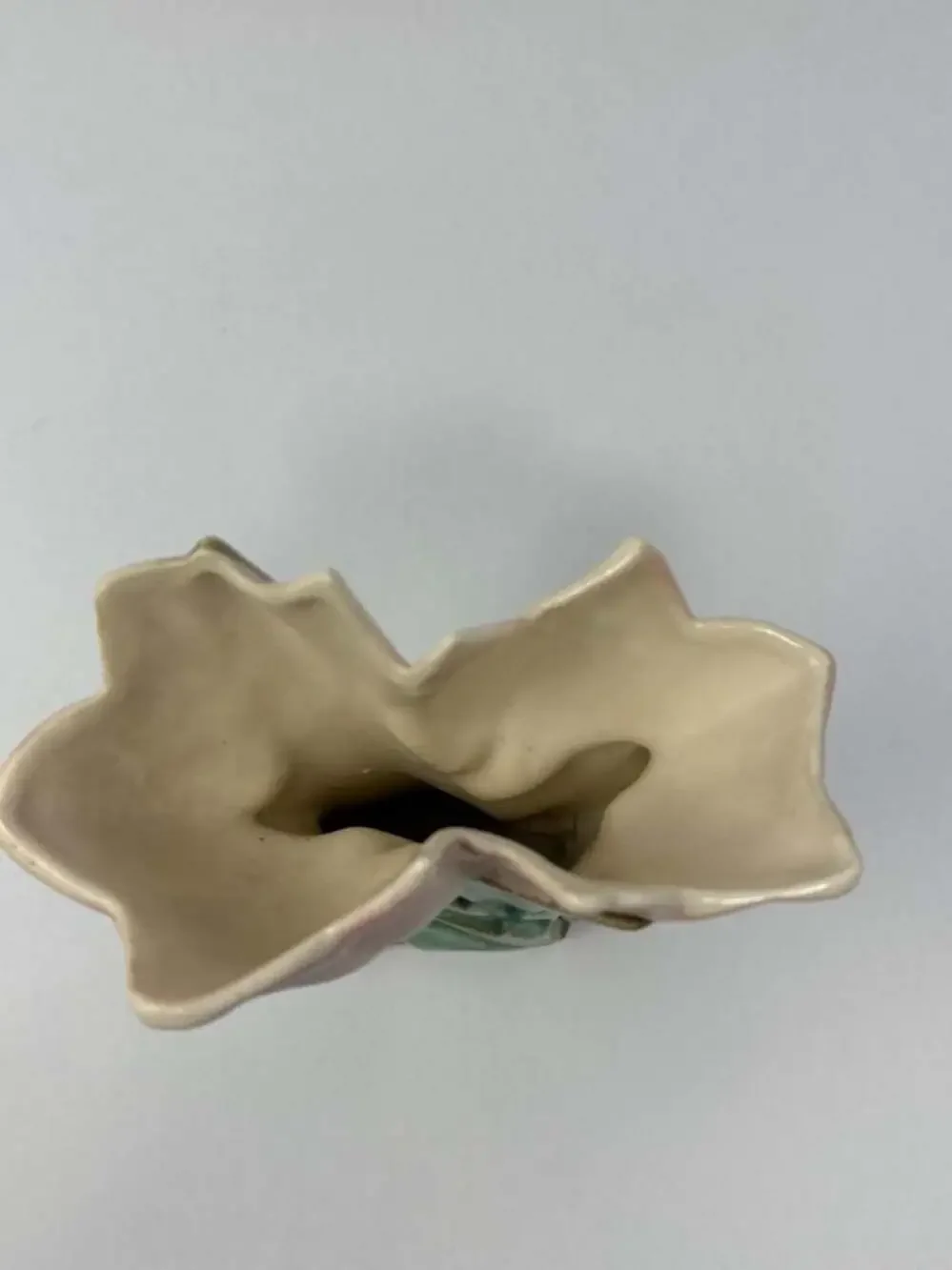 Vintage McCoy Pottery Double Tulip Vase Pink and Green Ceramic Planter